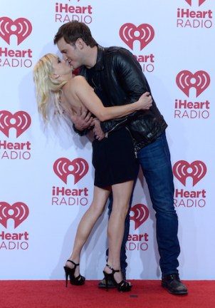 Pratt with his wife, Anna Faris. Photo: Getty