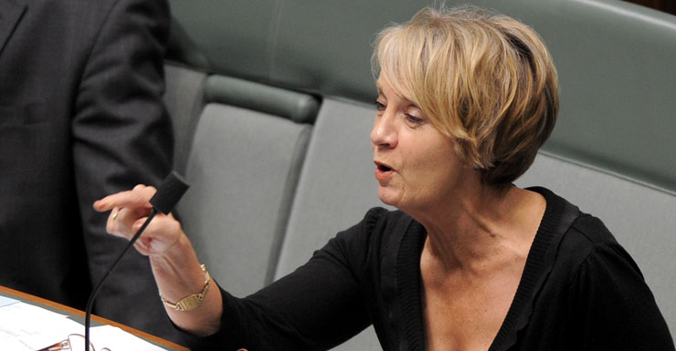 Kay Hull interjects during House of Representatives question time at Parliament House Canberra. 