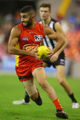 One man who does play on instinct: Gold Coast's Adam Saad. Photo: Getty