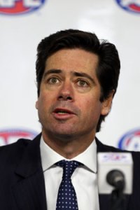 The AFL boss announced Sunday's match would not go ahead. Photo: Getty