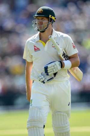 Shane Watson was trapped lbw for 30. Photo: Getty