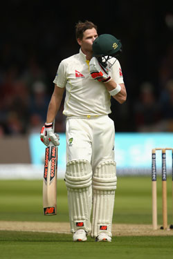 Smith after reaching 200. Photo: Getty