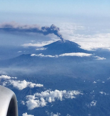 An ash cloud continues to spew from Mount Raung.