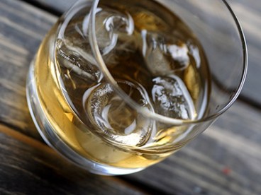 Close-up of whisky glass