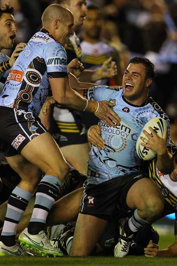 Cronulla look as though they are enjoying their footy in season 2015. Photo: Getty