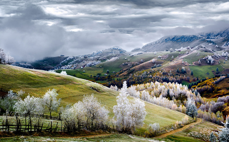 Romania, Land of Fairy Tales: "White frost over Pestera village. Photo: Eduard Gutescu - National Geographic Traveler Photo Contest