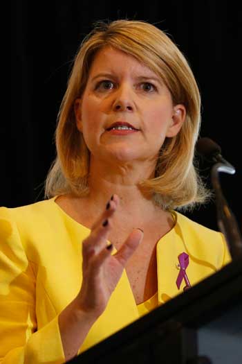 Natasha Stott Despoja is Australia's ambassador for women and girls, and the chair of Our Watch. Photo: AAP