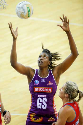 Jamaica's Romelda Aiken shapes as a star of the tournament. Photo: AAP