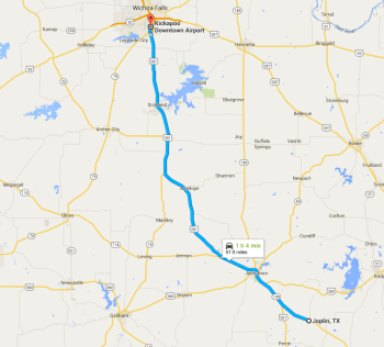 The trip Mr Wilson made to retrieve the device. Photo: Google Maps