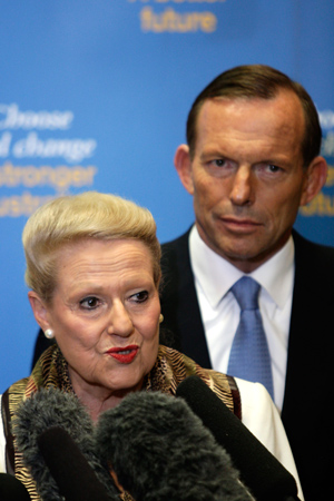 Bronwyn Bishop and Tony Abbott. 