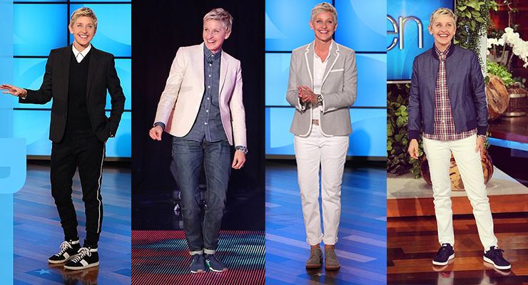 Ellen's personal style is perennially comfortable, casual and chic.