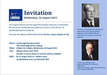 Liberal party invitation