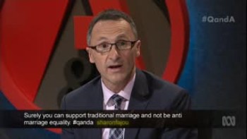 Richard Di Natale says Tony Abbot is stuck in a other century.