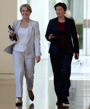 Penny Wong and Tanya Plibersek are both prominent figures in the Shadow Ministry. 2 of 8 females on it. Photo: Getty