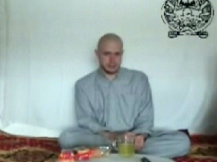 A screenshot taken a Taliban propaganda video released Saturday, July 18, 2009 featuring Sgt Bowe Bergdahl. Photo: AAP