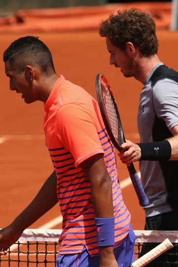 Andy Murray ended Nick Kyrgios' run at Roland Garros. Photo: Getty