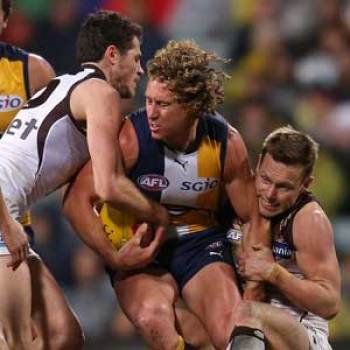 Matt Priddis and Sam Mitchell will be key on Friday night. Photo: Getty