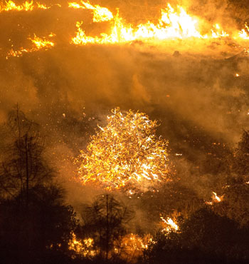 The Rocky fire near Clear Lake, California, has charred more than 27,000 acres.