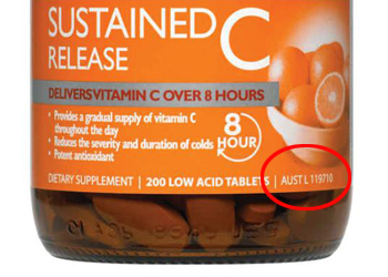 Most vitamins are described as 'AUST L', the TGA says on its website.
