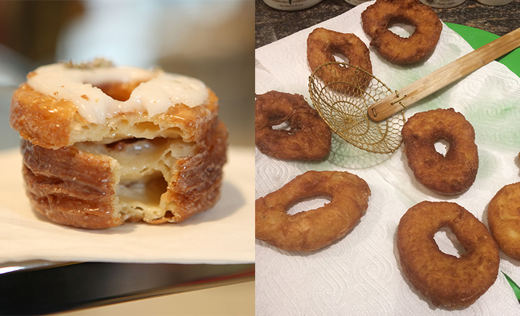 The original (left) vs. our "calamari rings gone wild".