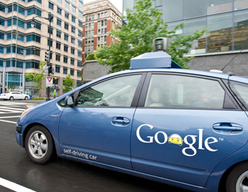 A Google self-driving car as it maneuvers through the streets of in Washington, DC. Photo: AAP