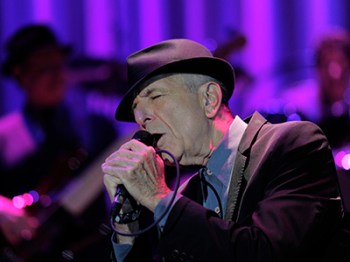 Canadian singer Leonard Cohen performs on October 3, 2012 at the Palau Sant Jordi hall in Barcelona. AFP PHOTO/ JOSEP LAGO RESTRICTED TO EDITORIAL USE - NO MARKETING - NO ADVERTISING CAMPAIGNS - DISTRIBUTED AS A SERVICE TO CLIENTS        (Photo credit should read JOSEP LAGO/AFP/GettyImages)