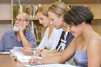 Short courses are often held at night, after business hours. 