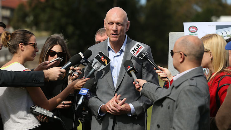 At a Sydney press conference in 2013.