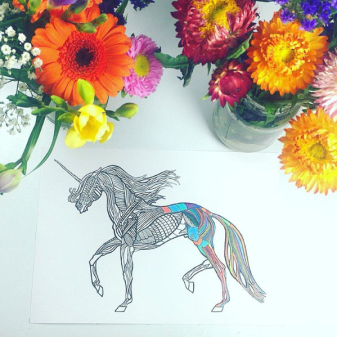 Colouring books are rising trend on social media site Instagram.