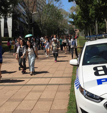 Students were told they will not be penalised if they chose to leave the campus on Monday.