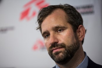 MSF Executive Director Jason Cone calls for an independent inquiry in NYC. Photo: Getty