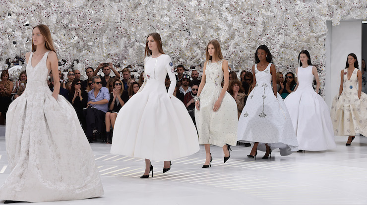 Christian Dior haute couture on the runway in 2014. 