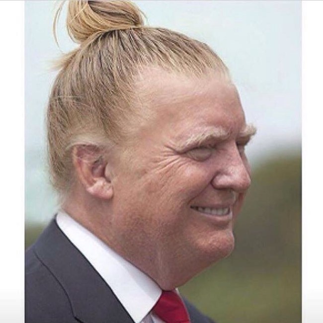 donal trump man bun