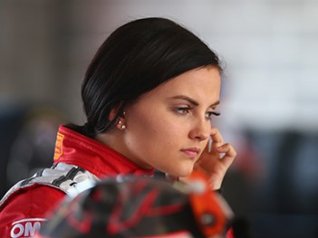 BATHURST, AUSTRALIA - OCTOBER 08: Renee Gracie driver of #200 Harvey Norman Supergirls Falcon prepares for practice for the Bathurst 1000, which is race 25 of the V8 Supercars Championship at Mount Panorama on October 8, 2015 in Bathurst, Australia. (Photo by Robert Cianflone/Getty Images)