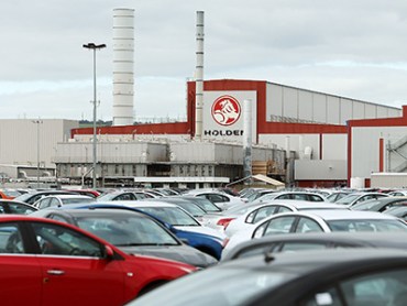 ADELAIDE, AUSTRALIA - JULY 30: A general view of the Holden manufacturing plant at Elizabeth shows the company logo on July 30, 2013 in Adelaide, Australia. Holden, a subsidiary of American car giant General Motors recently reduced its staff in Adelaide by 400, in an effort to reduce operating costs. Holden and other local car manufacturers have received years of both federal and state government grants, and PM Kevin Rudd recently said he was "...determined to see this industry survive into the future." (Photo by Morne de Klerk/Getty Images)