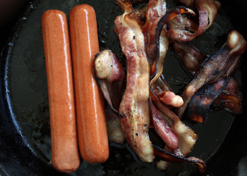 sausages bacon