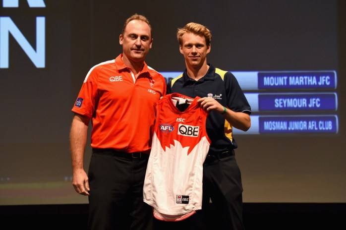 Callum Mills was taken with pick three. Photo: Getty