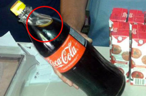 The shopkeeper has no idea how it got in there. Photo: Twitter