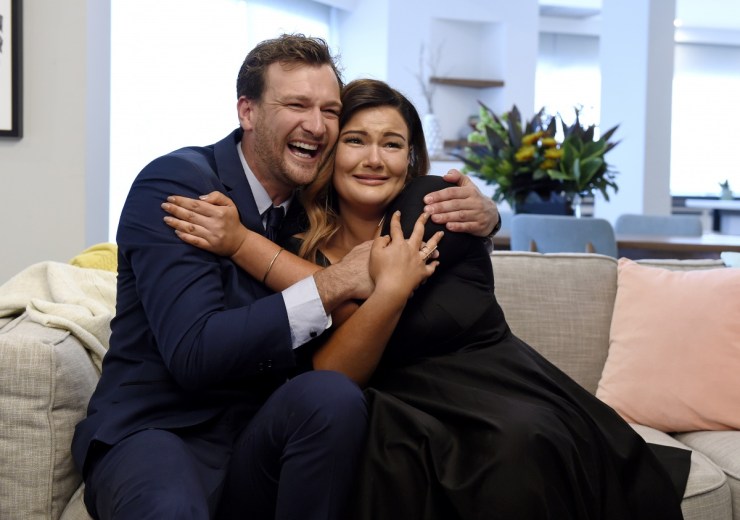 Luke and Ebony. Photo: Channel Nine