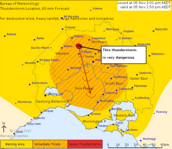 BoM has issued this image of the weather map during the storm. Photo: BoM
