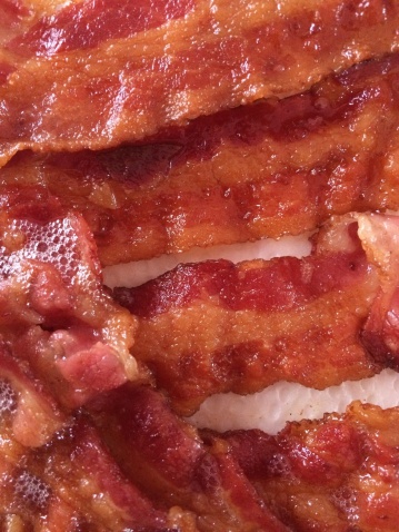 Greenhouse gas emissions from bacon were less than from vegetables. Photo: Getty