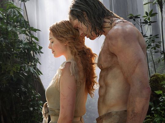 Margot Robbie and Alexander Skarsgård in 'Tarzan'.