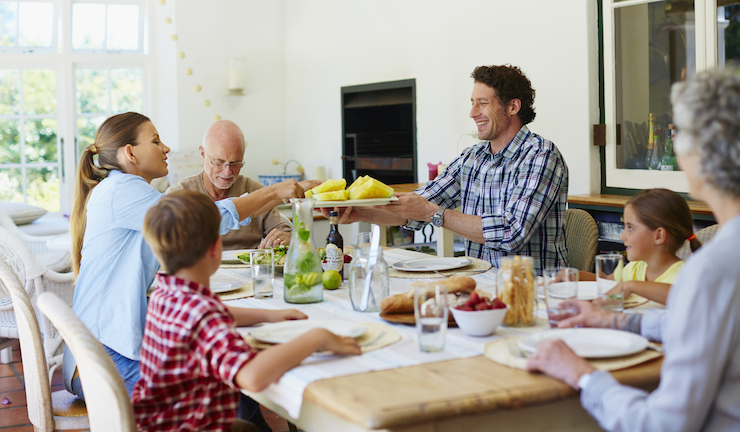 Having dinner as a family can improve your children's self-esteem. Photo: Getty