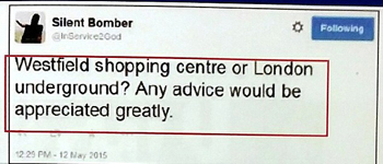 tweet london bomb plot