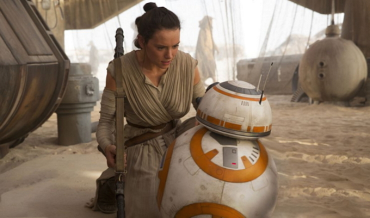 Rey and the BB-08.