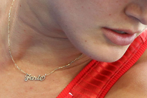 Is an inattentive boyfriend to blame for Bouchard's necklace? Photo: Getty