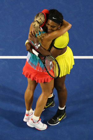 Williams was graceful after letting slip her opportunity. Photo: Getty