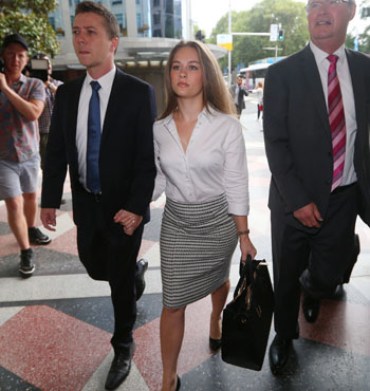 Labor staffer Stefanie Jones arrives to court on Wednesday.