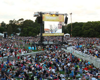 Revellers at Tropfest 2013. Photo: Getty