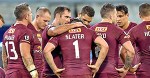 Billy Slater of the Maroons is comforted by team-mate Cameron Smith of the Maroons, after the State of Origin Game II between the NSW Blues and Queensland Maroons, at the MCG, Melbourne, Wednesday, June 17, 2015. (AAP Image/Joe Castro) NO ARCHIVING, EDITORIAL USE ONLY